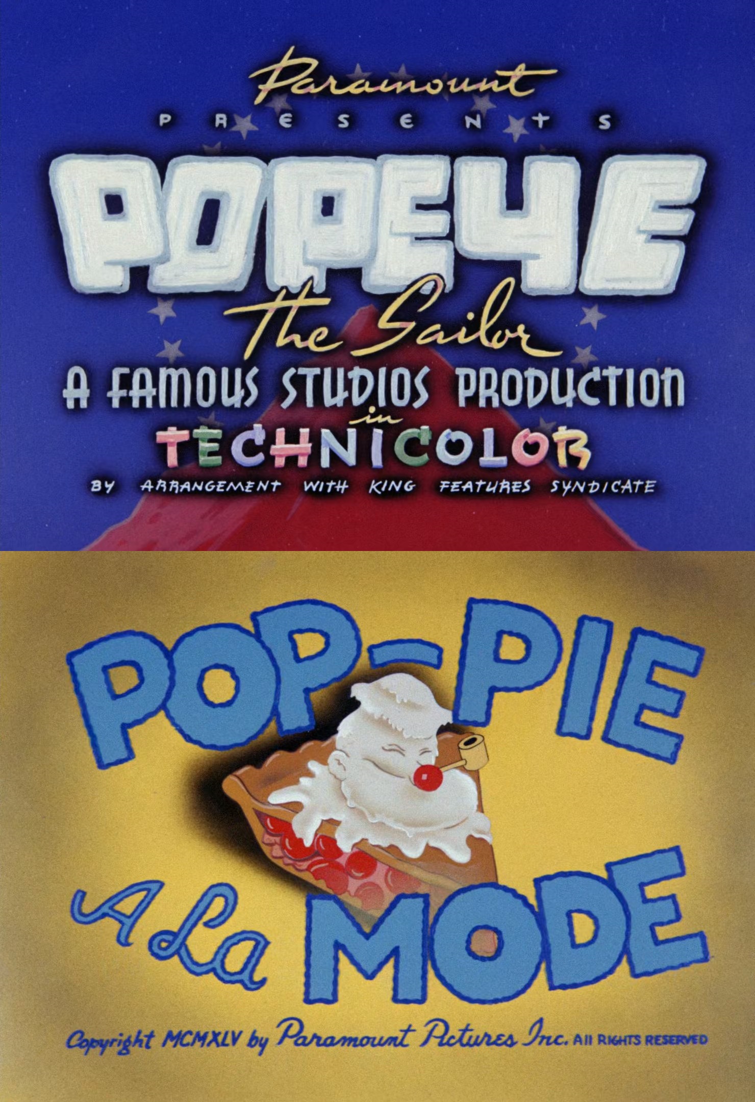 pop pie a la mode 1945